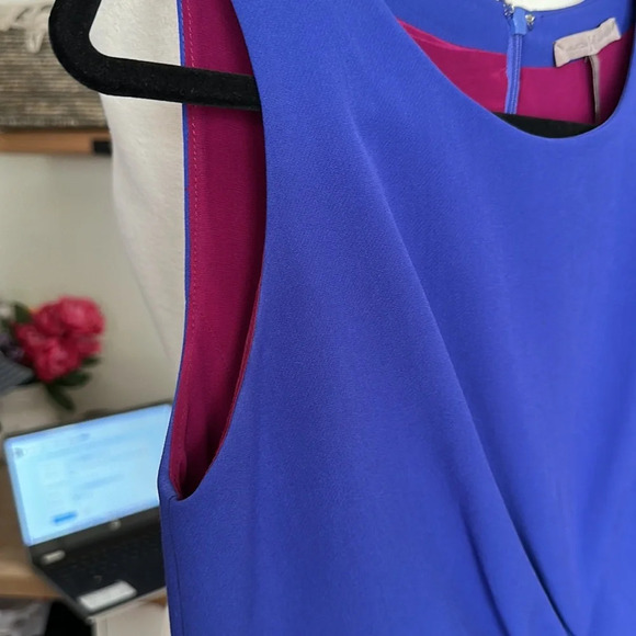 HALSTON HERITAGE Dress Ruched Ruffle Front Career Chic Office Siren Dress Size 2 - Picture 12 of 16